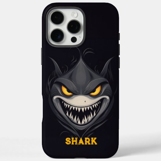 Angry Shark Black Case-Mate iPhone Hülle (Rückseite)