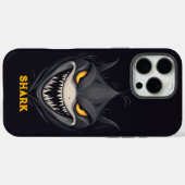 Angry Shark Black Case-Mate iPhone Hülle (Rückseite (Horizontal))