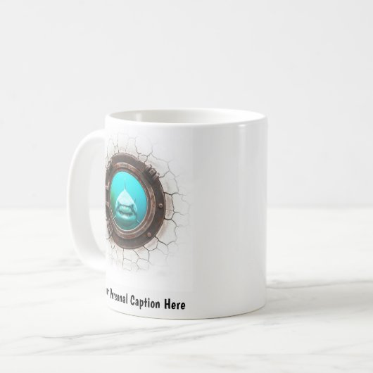 Angry Shark Coffee Tasse Design (Vorderseite Links)