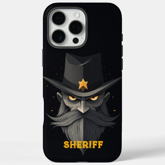 Angry Sheriff Black Case-Mate iPhone Hülle (Rückseite)