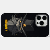 Angry Sheriff Black Case-Mate iPhone Hülle (Rückseite (Horizontal))