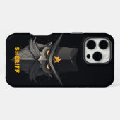 Angry Sheriff Black iPhone Hülle (Rückseite (Horizontal))