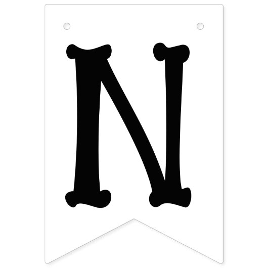 Angry Skeleton Bone Bash Halloween Wimpelkette (Dritte Fahne)