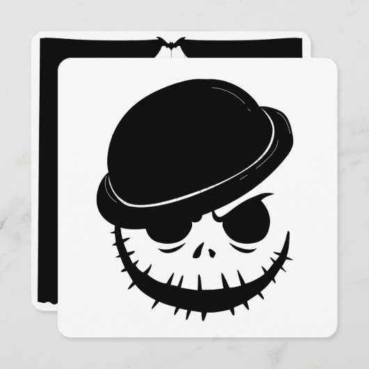 Angry Skeleton Bone Bash Party Halloween Einladung (Vorne/Hinten)