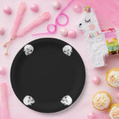Angry Skeleton Halloween-Party Paper Plate Pappteller (Party)