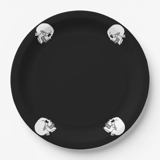 Angry Skeleton Halloween-Party Paper Plate Pappteller (Vorderseite)