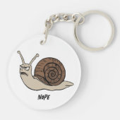 Angry Snail Zeichne Sarcastic Phrase Bag Charm Schlüsselanhänger (Rückseite)