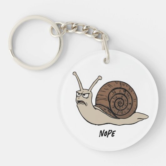 Angry Snail Zeichne Sarcastic Phrase Bag Charm Schlüsselanhänger (Vorderseite)