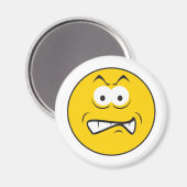 Angry Snarling Face Magnet (Vorderseite/Rückseite)