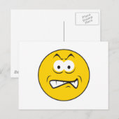 Angry Snarling Face Postkarte (Vorne/Hinten)