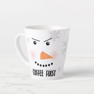 Angry Snowman "Coffee First" Milchtasse
