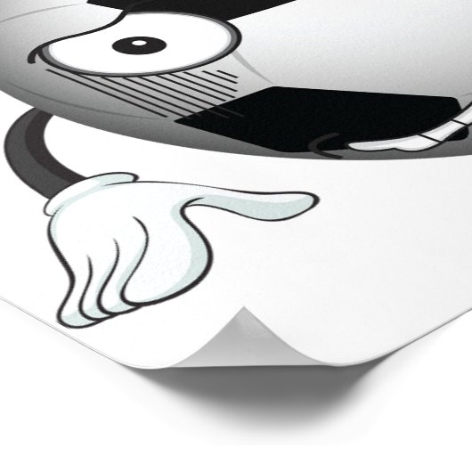 Angry Soccer Ball Poster (Ecke)