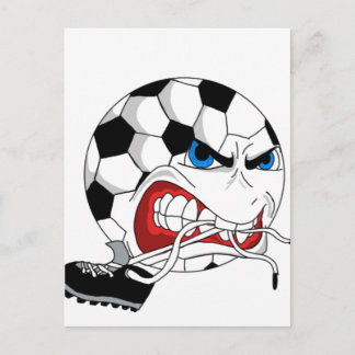 Angry Soccer Ball Postkarte