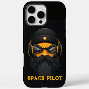 Angry Space Pilot Black iPhone 16 Pro Max Hülle