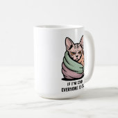 Angry Sphynx Cat Cold Humor Cartoon Art Kaffeetasse (VorderseiteRechts)