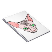Angry Sphynx Sphinx Cat Pet Notizblock (Rechte Seite)