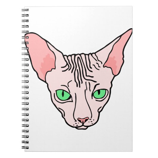 Angry Sphynx Sphinx Cat Pet Notizblock (Vorderseite)