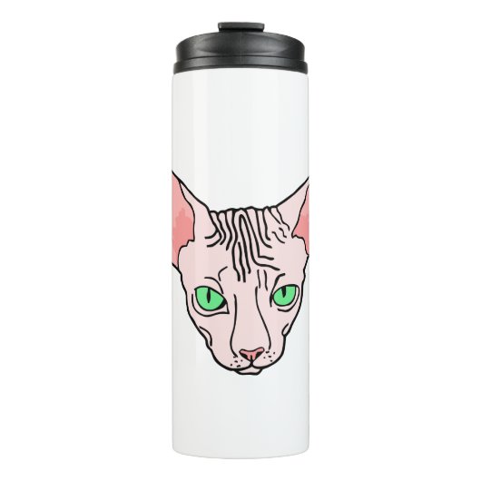 Angry Sphynx Sphinx Cat Pet Thermosbecher (Vorderseite)