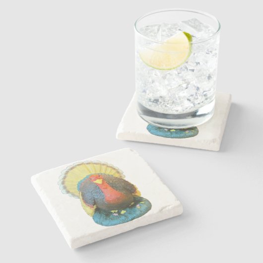 Angry Staring Türkei Steinuntersetzer (Seitenansicht)