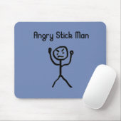 Angry Stick Man Mousepad (Mit Mouse)