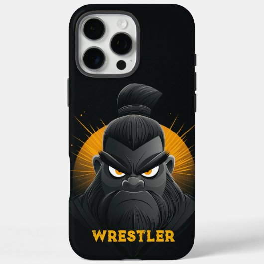 Angry Sumo Wrestler Black Case-Mate iPhone Hülle (Rückseite)