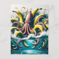 Angry Surreal Banana Octopus
