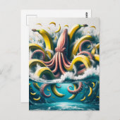 Angry Surreal Banana Octopus Postkarte (Vorne/Hinten)