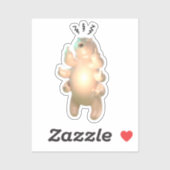 Angry tardigrade aufkleber (Blatt)