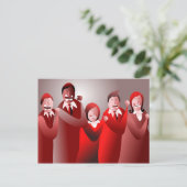 Angry Team Postkarte (Stehend Vorderseite)