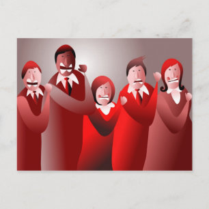 Angry Team Postkarte