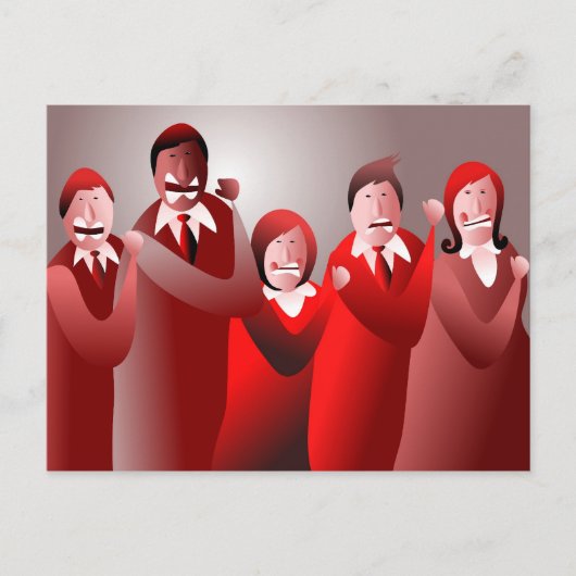 Angry Team Postkarte (Vorderseite)