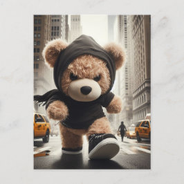 Angry Teddy Bears Storms NYC Postkarte