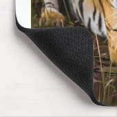 Angry Tiger Animal Wild Predator Cat Wildlife Mousepad (Ecke)