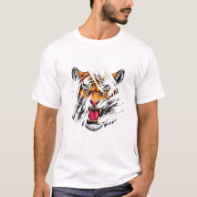 Angry Tiger Face T-Shirts