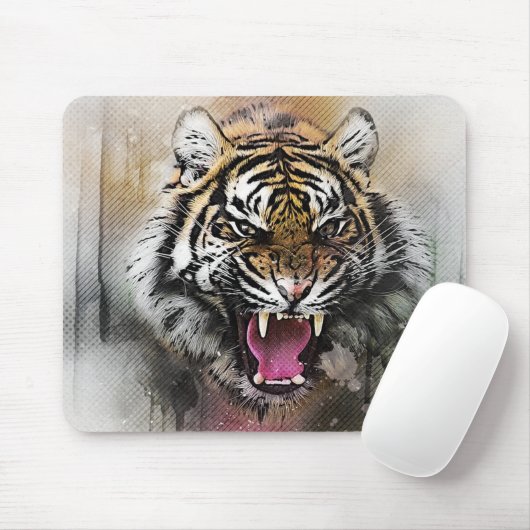 Angry Tiger Mousepad (Mit Mouse)