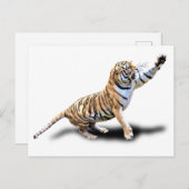 ANGRY TIGER POSTKARTE (Vorne/Hinten)