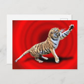 ANGRY TIGER POSTKARTE (Vorne/Hinten)
