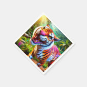 Angry Tiger Serviette (Ecke)