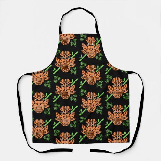 Angry Tiki Face Print Schürze (Vorderseite)