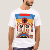 Angry Tiki Mask Art T-Shirt (Vorderseite)