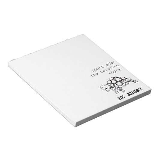 Angry Tortoise Notizblock (angewinkelt)