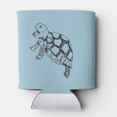 Angry Tortoise Schwarz zeichnend Tinte Dosenkühler (Rückseite)