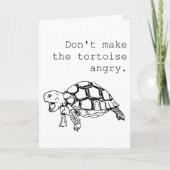 Angry Tortoise zeichne jedes Mal lustig Karte (Vorderseite)