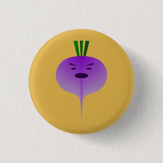 Angry Turnip von Kenneth Yoncich Button (Vorderseite)