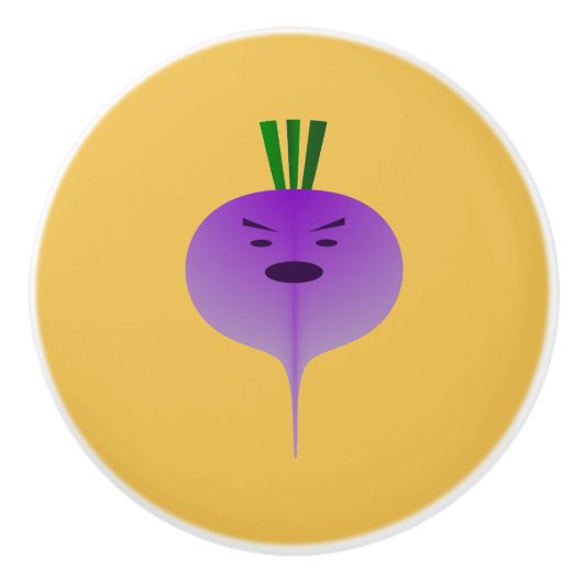 Angry Turnip von Kenneth Yoncich Keramikknauf (Vorderseite)