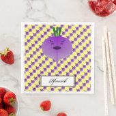 Angry Turnip von Kenneth Yoncich Serviette (Beispiel)