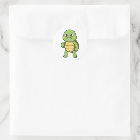 Angry Turtle Sticker (Tasche)