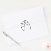 Angry Unhappy Meme Face Runder Aufkleber (Umschlag)