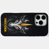 Angry Unicorn Black Case-Mate iPhone Hülle (Rückseite (Horizontal))