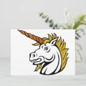 Angry Unicorn Einladungen (Stehend Vorderseite)